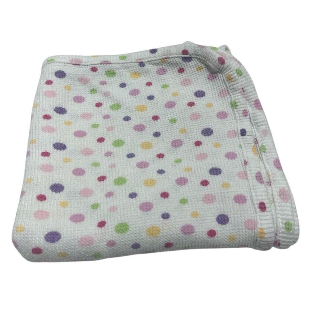 Koala Baby Waffle Weave Polka Dot Blanket White Pink Purple Green Yellow